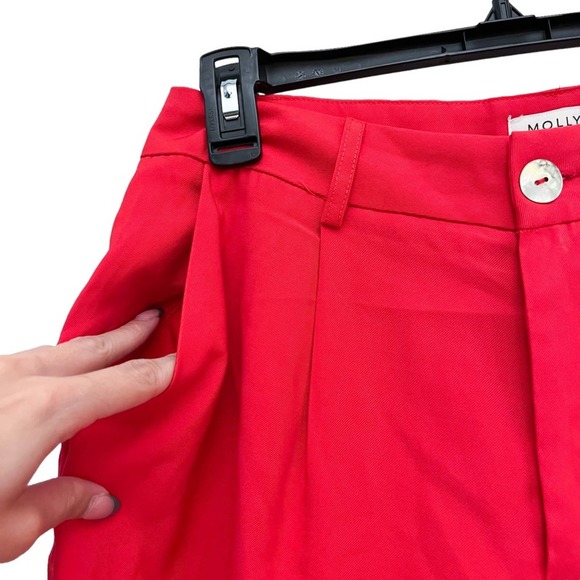 Molly Bracken High Rise Wide Leg Trouser Red Pants Size Medium - Picture 9 of 12